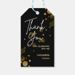 Etiquetas Para Regalos Celebremos el cumpleaños negro del gradiente del B