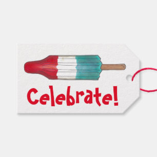 Etiquetas Para Regalos ¡Celebren! 4 de julio: Popsicle Patriótico Rocket