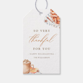 Etiquetas Para Regalos Cena de Acción de Gracias de la Calabaza de Agua