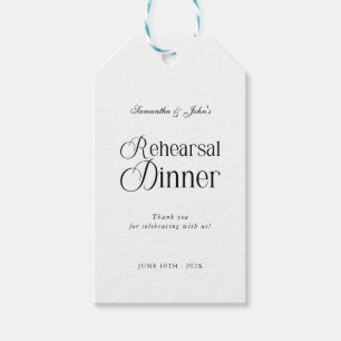 Etiquetas Para Regalos Cena de Ensayo Chic Moderno Agradecimiento