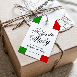 Etiquetas Para Regalos Cena temática italiana   Parte de compromiso