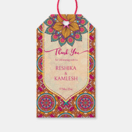 Etiquetas Para Regalos Cerise mandala rangoli boda nombre personalizado