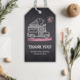 Etiquetas Para Regalos Chalkboard Ice Cream Truck Baby Shower
