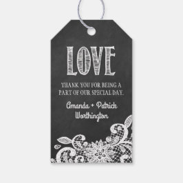 Etiquetas Para Regalos Chalkboard Lace Wedding Favor Gracias Tags de rega