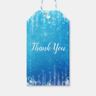 Etiquetas Para Regalos Champán Azul Brillante Hielo Congelado Fiesta de D