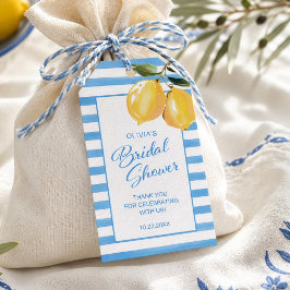 Etiquetas Para Regalos Champán Nupcial de Limón Italiano Mediterráneo