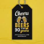 Etiquetas Para Regalos Cheers and Beers to my 30 Years, Fun Any Birthday<br><div class="desc">Divertido diseño de camiseta personalizable para cumpleaños de 30 años en colores Negro ,  amarillo y blanco,  Este diseño se puede personalizar con la edad de la persona que cumple años! asi que aplica para cualquier edad. Para productos complementarios favor de consultar la coleccion.</div>