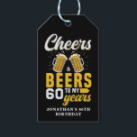 Etiquetas Para Regalos Cheers and Beers to my 60 Years, Funny Birthday<br><div class="desc">Divertido diseño para cumpleaños de 60 años en colores Negro , amarillo y blanco, Personalizado con su propia información fiesta, divertida y única, ideal para sorprender a ese cumpleañero que llega a sus 60 años!! Este diseño se puede personalizar con tus datos ademas de la edad de la persona que...</div>