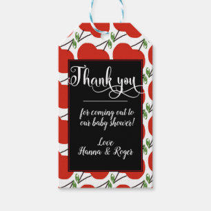 Etiquetas Para Regalos Cherry Baby Shower Gemelos Gracias