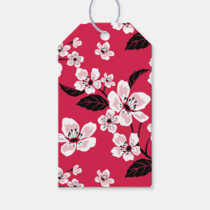 ETIQUETAS PARA REGALOS CHERRY BLOSSOM - SAKURA (ROJO)
