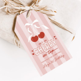 Etiquetas Para Regalos Cherry First Coquette Chicas Primer Favor de Cumpl