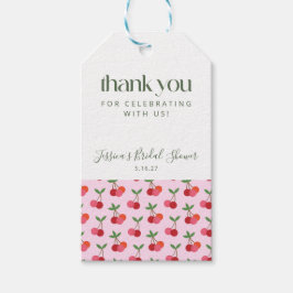 Etiquetas Para Regalos Cherry Fruit Red Pink Green Shower