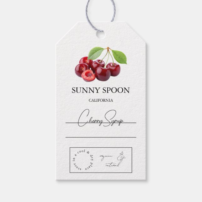 Etiquetas Para Regalos Cherry Hang Tag (Anverso)
