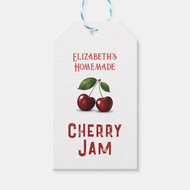 Etiquetas Para Regalos Cherry Jam (Anverso)