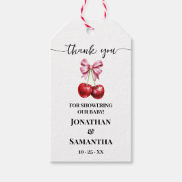 Etiquetas Para Regalos Cherry Pink Coquette Baby Shower Favorito Tag
