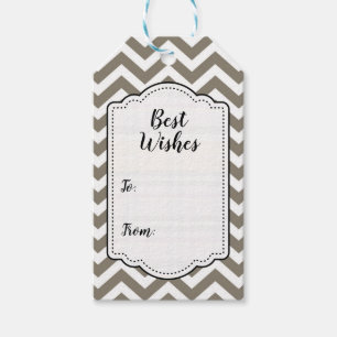 Etiquetas Para Regalos Chevron Grueso Gris y Blanco Bodas Cumpleaños V3