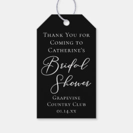 Etiquetas Para Regalos Chic Black White Bridal Shower Personalized