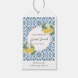 Etiquetas Para Regalos Chic Bohó Cítrico Azulejo Italiano Despedida de So
