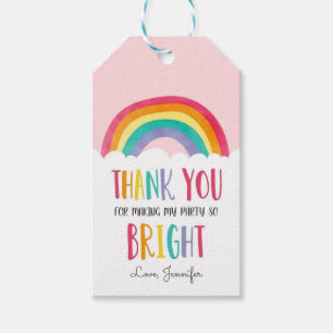 Etiquetas Para Regalos Chica arcoiris Cumpleaños Baby Shower Gracias Etiq