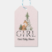 Chica de animales Woodland Baby Shower