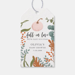 Etiquetas Para Regalos Chica De Calabaza Caída Enamorada Baby Shower