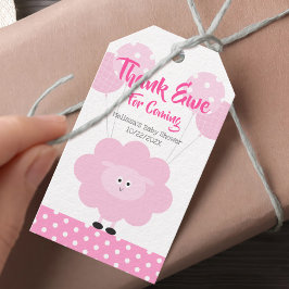 Etiquetas Para Regalos Chica De Cordero Rosa Gracias Baby Shower Cute Swe