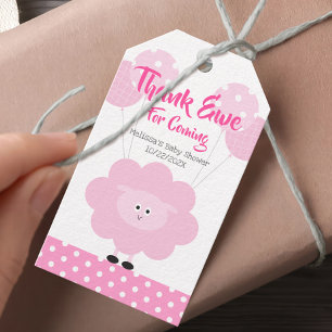 Etiquetas Para Regalos Chica De Cordero Rosa Gracias Baby Shower Cute Swe
