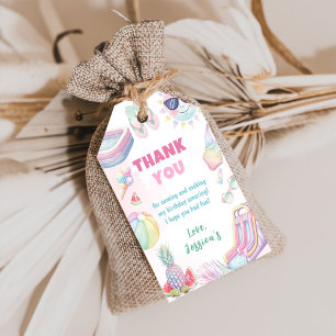 Etiquetas Para Regalos Chica de deslizamiento de agua de verano fiesta de