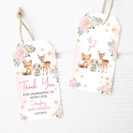 Etiquetas Para Regalos Chica de invierno de oro rosa ducha de bebé etique