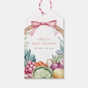 Etiquetas Para Regalos Chica de mercado de agricultores locales Baby Show