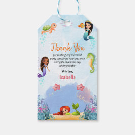 Etiquetas Para Regalos Chica del partido de cumpleaños mágico Sirena Grac