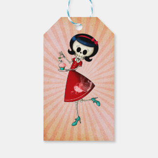 Etiquetas Para Regalos Chica del Skeleton dulce y escarpado
