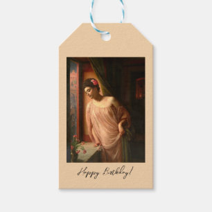 Etiquetas Para Regalos Chica en la ventana de Edward John Poynter