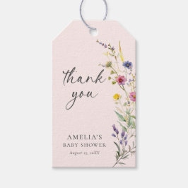 Etiquetas Para Regalos Chica Floral de Flores Silvestres Baby Shower Grac