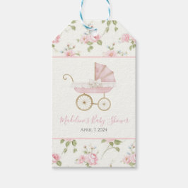 Etiquetas Para Regalos Chica floral preppy Southern Pink Baby Shower