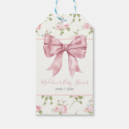 Etiquetas Para Regalos Chica floral preppy Southern Pink Baby Shower