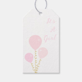 Etiquetas Para Regalos Chica globos rosados baby shower