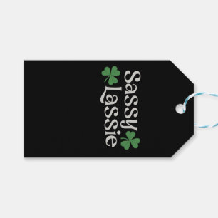 Etiquetas Para Regalos Chica Irlandesa del Día de San Patricio Trébol Sas
