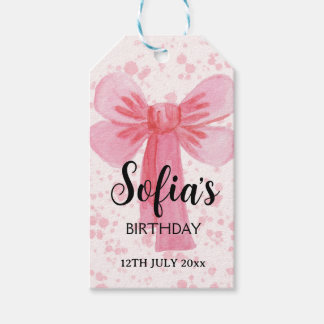 Etiquetas Para Regalos Chica lazo rosa