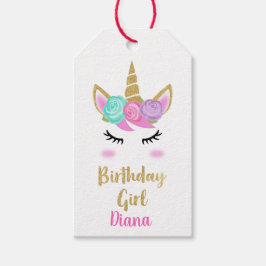 Etiquetas Para Regalos Chica personalizado con unicornio