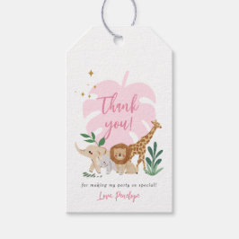 Etiquetas Para Regalos Chica Safari Fiesta de Cumpleaños Gracias Tags De 