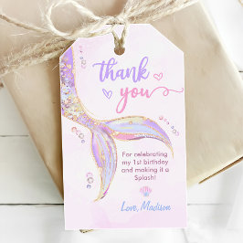 Etiquetas Para Regalos Chica Sirena Primer Fiesta de Cumpleaños
