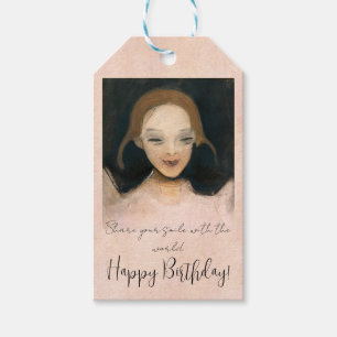 Etiquetas Para Regalos Chica sonriente, Helene Schjerfbeck