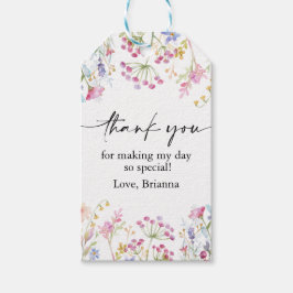 Etiquetas Para Regalos Chica tema jardín de flores silvestres cumpleaños 