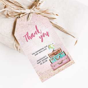 Etiquetas Para Regalos Chica Vintage Adventure Begin Baby Shower Favorito