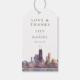 Etiquetas Para Regalos Chicago Skyline Wedding Thank You