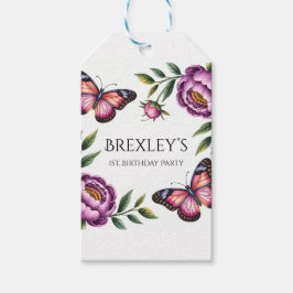 Etiquetas Para Regalos Chicas de mariposa y peones primero. Gracias por l