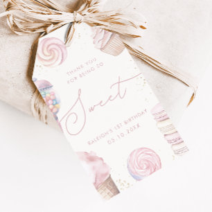 Etiquetas Para Regalos Chicas Dulce Rosado Un Vaso Helado Favor