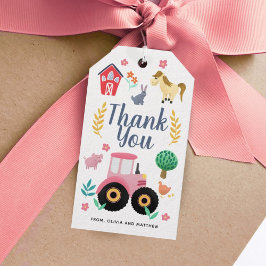 Etiquetas Para Regalos Chicas Rosa Gracias Farm Baby Shower Favor