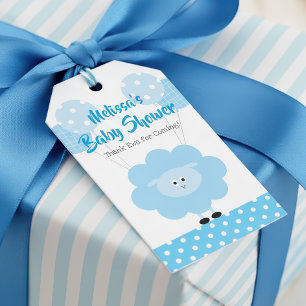 Etiquetas Para Regalos Chico de cordero turquesa Baby Shower Cute Kawaii 